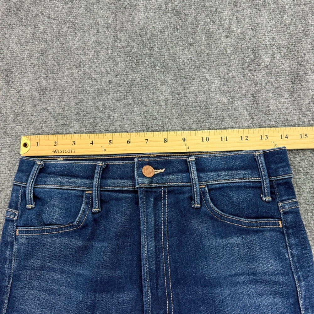 MOTHER Jeans Women's 29 (Fits 28x27) Blue Home Movies The Hustler Ankle Fray USA - Picture 7 of 15